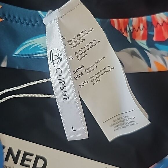 Cupshe one piece swimsuit with tropical twist top size large - Picture 4 of 7